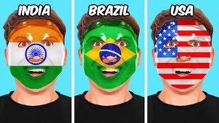 I Made A Face Mask From Every Country [upl. by Gathers]