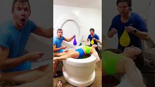 My BOYFRIENDS PRANKED me in Worlds Largest Toilet with Balloon in Play Ball Pool with SPLASH shorts [upl. by Juana]