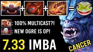 NEW DUMB LUCK 733 Ogre Magi Carry 100 Multicast STR Stacking Build is OP Epic Gameplay Dota 2 [upl. by Hnah]