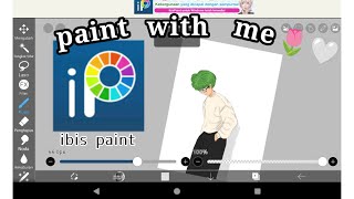 paint ASMR with me 🌷🤍🎨 ibispaint asmr painting withme drawwithme youtube art youtubevideo [upl. by Lasiaf]