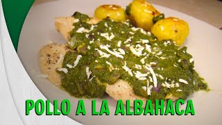 RECETA Pollo a la Albahaca o Pollo en Salsa de Albahaca [upl. by Ahsined159]