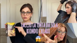 FACCIO LA TINTA AI CAPELLI DA SOLA👱‍♀️ provo la linea garnier olia BIONDO CHIARO😱 [upl. by Jaddo]