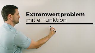 Extremwertproblem mit eFunktion Extremalproblem Mathehilfe online  Mathe by Daniel Jung [upl. by Reinold]