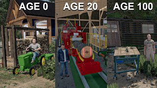 De la naissance à la mort dun bucheron 70 ans de travaux forestiers  Farming Simulator 22 [upl. by Legge]