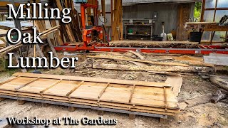 Milling Oak Lumber on the WoodMizer LT15 WIDE [upl. by Mamoun]