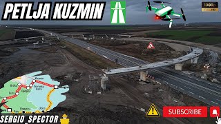 Izgradnja autoputa Kuzmin  Bijeljina  PETLJA KUZMIN početak autoputa dron video construction [upl. by Imim]