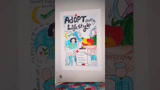 adopt healthy lifestyle poster [upl. by Atrebla]