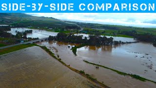 Paarl Flooding  SidebySide Comparison  Sept 2023 [upl. by Jabon]