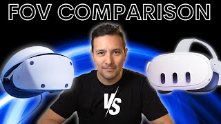 PSVR 2 VS QUEST 3 FOV COMPARISON  In Which VR Headset Do You See MORE [upl. by Garwood]