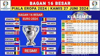 RESMI BAGAN 16 BESAR PIALA EROPA 2024  UEFA EURO 2024  JADWAL PIALA EROPA 2024 [upl. by Barbra231]