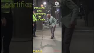 Pensioner after submitting life certificate  motivationalvideo livelikeaking [upl. by Anerbes]