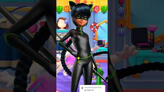 Lady Noir Miraculous Ladybug My Talking Angela miraculousladybug ladybug ladynoir angela2 [upl. by Donia274]