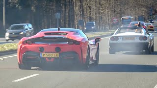 Supercars Accelerating  SF90 992 GT3 800HP C6 Z06 Novitec Cullinan C63S AMG M5 F10 R8 V10 [upl. by Tnemelc]