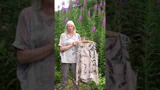 Revamping my wardrobe using Rosebay Willow Herb shorts ecoprinting printingwithleaves [upl. by Camala]