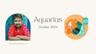 Aquarius October 2024 Horoscope  Love Career Finance amp Vedic Astrology  Aquarius Tarot Reading [upl. by Enovaj]