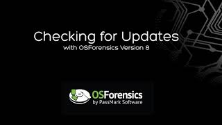 Checking for Updates with OSForensics V8 [upl. by Aiouqes]