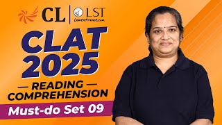 CLAT 2025  Reading Comprehension  Mustdo RC Sets  CLAT English Series 09 [upl. by Teplitz]