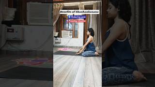 Shashankasana🐰🧘 ytshorts viralvideos yogavideos benefits relaxation fyp fitness practice [upl. by Harvey]