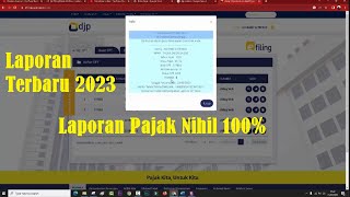 Terbaru Nihil  Cara Lapor SPT Tahunan Pribadi Online 2023 [upl. by Delgado]