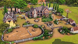 Ultimate Family Farm and Horse Ranch  The Sims 4 Horse Ranch Speed Build [upl. by Enirolf]