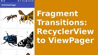 ANDROID FRAGMENT TRANSITIONS  RECYCLERVIEW TO VIEWPAGER [upl. by Adekam792]