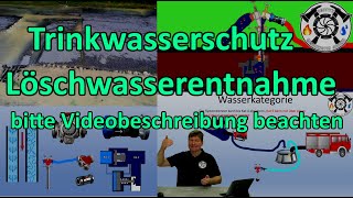 Feuerwehr Trinkwasserschutz Löschwasserentnahme Systemtrenner freier Einlauf DBV usw [upl. by Skoorb]