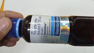 Betadine solution  Povidone iodine 10  solution  Betadine solution wounds use information hindi [upl. by Gault]