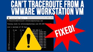 How to Use the Trace Route tracert Command in a VMware Workstation Virtual Machine [upl. by Ellenrahs17]