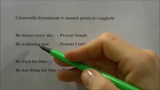 Czasowniki dynamiczne i statyczne  język angielski  stative and dynamic verbs [upl. by Bekha]