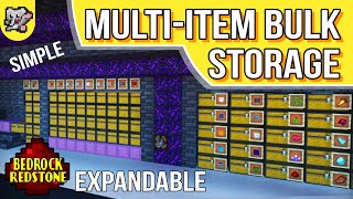 EXPANDABLE Bulk Storage Shulker Loaders Slot Sorter  Minecraft Tutorial  BEDROCK MCPE XBOX PS [upl. by Dumanian]