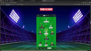 PHR vs COH Dream11 team  SCC vs JET Today Cricket fantasy team prediction [upl. by Biagi463]