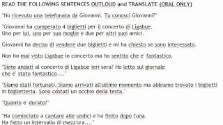 ITALIAN GRAMMAR  PASSATO PROSSIMO DIALOGO [upl. by Albertina]