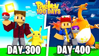 I SPENT 400 DAYS IN MINECRAFT PIXELMON Pokemon In Minecraft [upl. by Joshi]