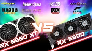 Radeon RX 6650 MSI xt vs RX 6600 Gigabyte 1080p  Teste comparativo [upl. by Dnalyram864]