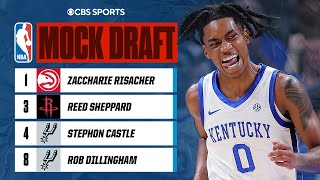 NBA Mock Draft 80 Zaccharie Risacher goes No 1 Overall Spurs land Castle and Dillingham  CBS Sp [upl. by Nagol]