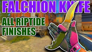 FALCHION KNIFE  ALL RIPTIDEDREAMS amp NIGHTMARES CASE SKINS ★ CSGO Showcase [upl. by Thelma]