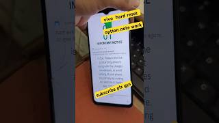 vivo hard reset option hide solution  shortvideo shortsfeed reels vivomdmsolutiontrending [upl. by Hardin274]