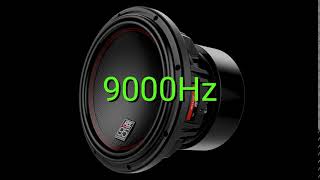 Tone frequency 9000Hz Test your hearing speakersheadphonessubwoofer [upl. by Gustin136]