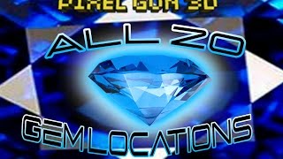 Pixel Gun 3D ALL 20 GEM LOCATIONS Campaign READ DESC [upl. by Nuahsad431]