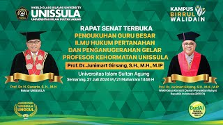 Pengukuhan Profesor Kehormatan Prof Dr Junimart Girsang SH MH MIP [upl. by Halsey]