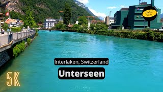 Historic town of Unterseen near Interlaken Switzerland  5K video [upl. by Irpak]