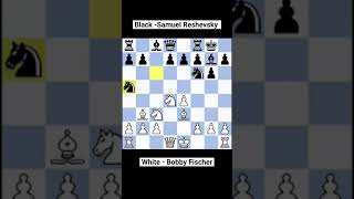 Bobby Fischer Best games Game 3 Bobby Fischer vs Samuel Reshevsky Result  10 chesschessshorts [upl. by Muiram459]