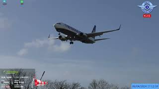 Storm Kathleen Crosswind Landings  Dublin Airport LIVE Planespotting ✈️ 06042024 stormkathleen [upl. by Coe]