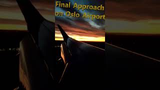 Final Approach Oslo Airport [upl. by Klinges145]