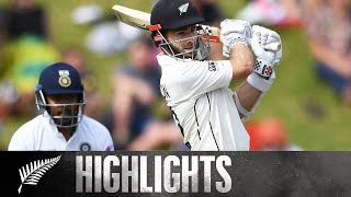 Williamson and Taylor Give NZ Lead  FULL HIGHLIGHTS  BLACKCAPS v India  1st Test  Day 2 2020 [upl. by Aramas]