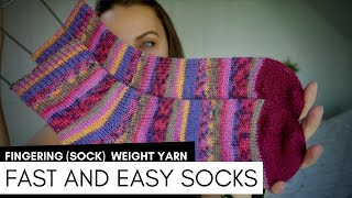 free knitting pattern  Fast and Easy Socks  Lana Grossa Yarn [upl. by Guillema343]