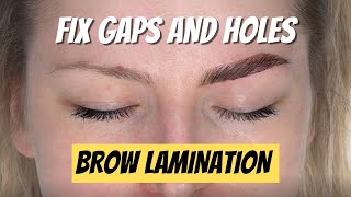 THUYA amp BRONSUN Eyebrow Lamination Step by Step  Brows with Gaps amp Holes [upl. by Elsworth540]