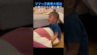 ママっ子の試練赤ちゃん baby 双子 twins 出産 離れ離れ 2歳 男女双子 ママっ子 号泣 shorts [upl. by Isleen769]