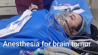 young girl going to general anesthesia with meningioma tumordoctor mbbs [upl. by Sib]