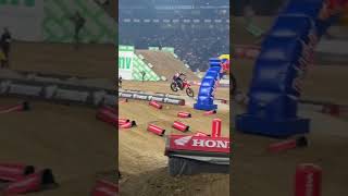 Ken Roczen SuperPole Win at Paris Supercross [upl. by Nosinned650]